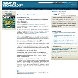 Kaplan: Gamification and Badging Succeed Online