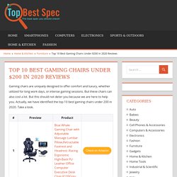 Top 10 Best Gaming Chairs Under $200 In 2020 Reviews