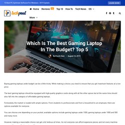 Which Is The Best Gaming Laptop In The Budget? Top 5