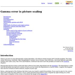 Gamma error in picture scaling