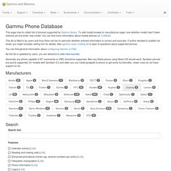 Gammu Phone Database