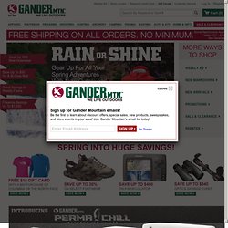 Shop hunting, fishing, camping, and outdoor gear and equipment. Free Standard Shipping from Gander Mountain. Some restrictions apply.