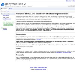 ganymed-ssh-2 - Ganymed SSH-2 implements the SSH-2 protocol in pure Java