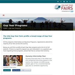 Gap Year Programs - USA Gap Year Fairs