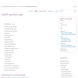 Gapfill question type