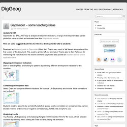 Gapminder – some teaching ideas