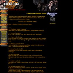 The Garage: Armored Core Series Fan Site (v2.3)