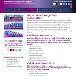 Garage Door Installation Alpharetta