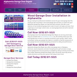 Wood Garage Door Installation Alpharetta