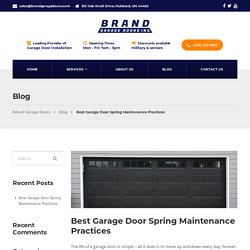 Best Garage Door Spring Maintenance Practices