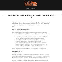 Garage Door Repair in McDonough, GA