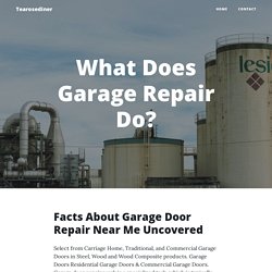 What Does Garage Repair Do?