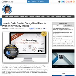 Programming Bootcamp, GarageBand Freebie, iPhone 5 Giveaway [Deals