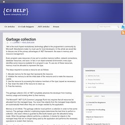 Garbage collection 