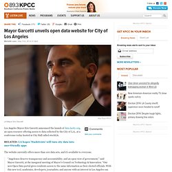 Mayor Garcetti unveils open data website for City of Los Angeles