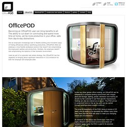 OfficePOD®. Changing the way people work. Welcome to the next generation of workplace.