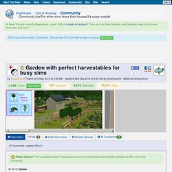Garden with perfect harvestables for busy sims