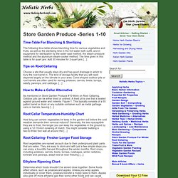 Store Garden Produce -Series 1-10 Holistic Herbs