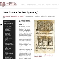 “A Gardener’s Calendar for South Carolina, Georgia and North Carolina” by Robert Squibb – Special Collections
