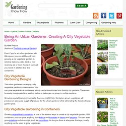 Being An Urban Gardener: Creating A City Vegetable Garden - Gardening Know How