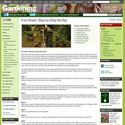 Gardening Australia - Fact Sheet: Step-by-Step No Dig