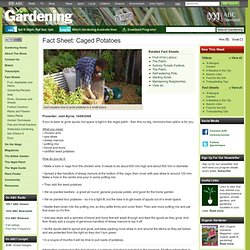 Gardening Australia - Fact Sheet: Caged Potatoes
