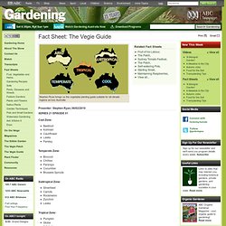 Gardening Australia - Fact Sheet: The Vegie Guide
