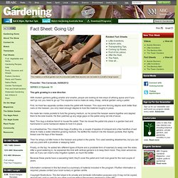 Gardening Australia - Fact Sheet: Going Up!