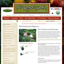 Herb Gardening for Beginners - The Tasteful Garden