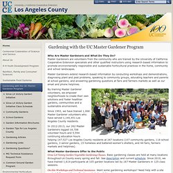 Los Angeles County - Common Ground Garden Program