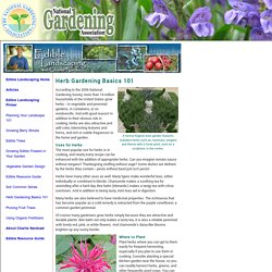 Herb Gardening Basics 101 (National Gardening Association)