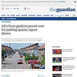 UK's front gardens paved over for parking spaces