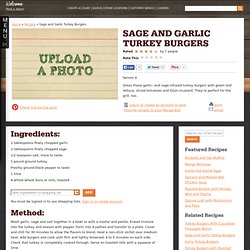 Sage and Garlic Turkey Burgers