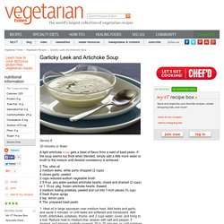 Garlicky Leek and Artichoke Soup Recipe
