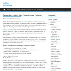 Consider the Benefits of using Garment Sort Systems