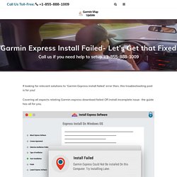 Garmin Express Fails to Install/Update PC