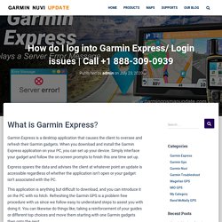 How do I log into Garmin Express/ Login issues