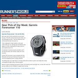 Gear Pick of the Week: Garmin Forerunner 110 - Gear