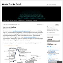 Gartner on Big Data