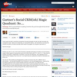 Gartner's Social CRM(ish) Magic Quadrant: So....