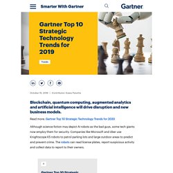 Gartner Top 10 Strategic Technology Trends for 2019
