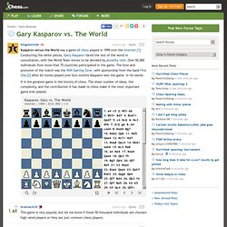 Chessmaster vs. The World