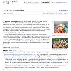Wikipédia : Gaspillage alimentaire