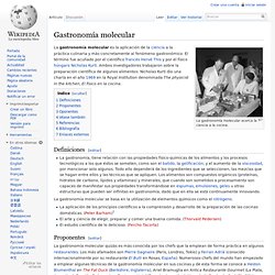 Gastronomía molecular