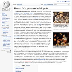 Historia de la gastronomía de España
