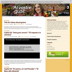 El blog d'Al vostre gust, programa de cuina, nutrició, consum i gastronomia de la Televisió de Catalunya - TV3.cat