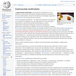 Gastronomie moléculaire