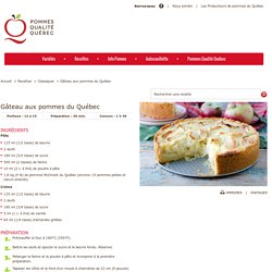 Gâteau aux pommes du Québec - Pommes Qualité Québec, Recette