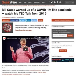 Bill Gates warned us of a COVID-19-like pandemic — watch his TED Talk from 2015