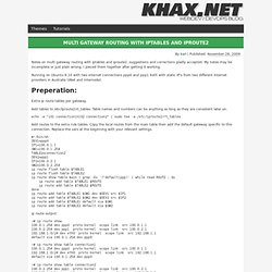 Multi gateway routing with iptables and iproute2 « khax.net